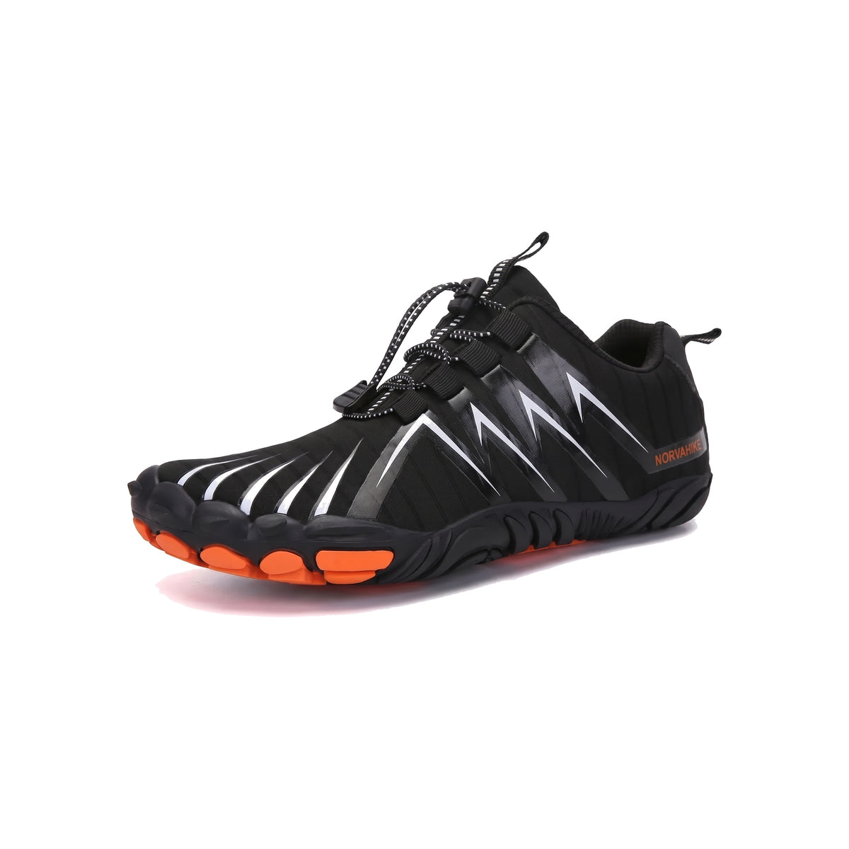 Norvaflex Barefoot Wide Toe Root in Black / Orange