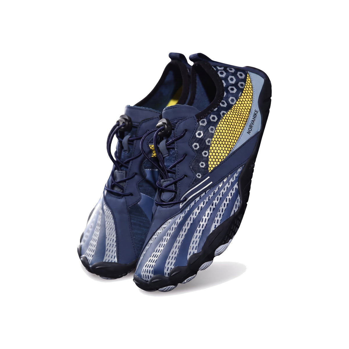 Norvaflex Barefoot Wide Toe Angler in Navy / Yellow