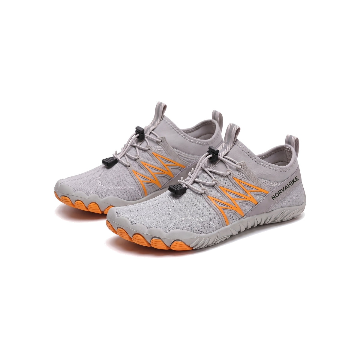 Norvaflex Barefoot Wide Toe Riverbed Duo in Grey / Orange