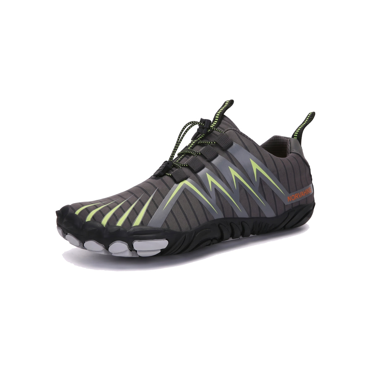 Norvaflex Barefoot Wide Toe Root in Grey / Lime