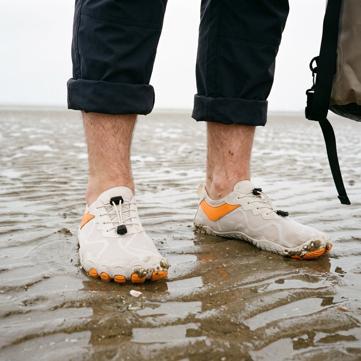 Norvaflex Barefoot Wide Toe Sandbar, worn on foot