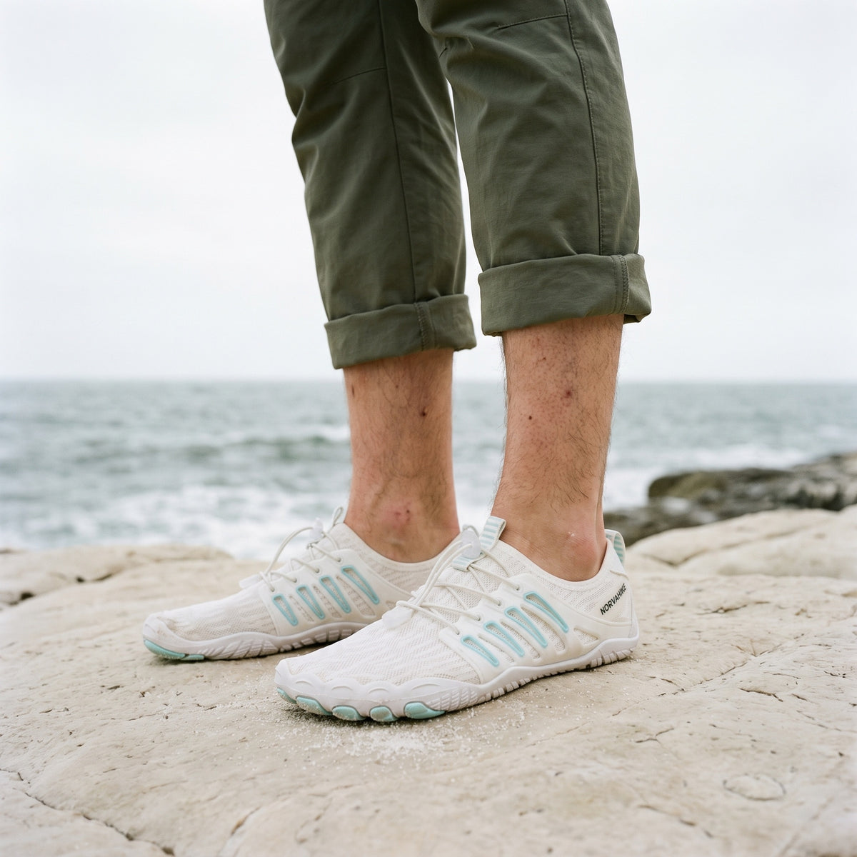 Norvaflex Barefoot Wide Toe Shore, worn on foot