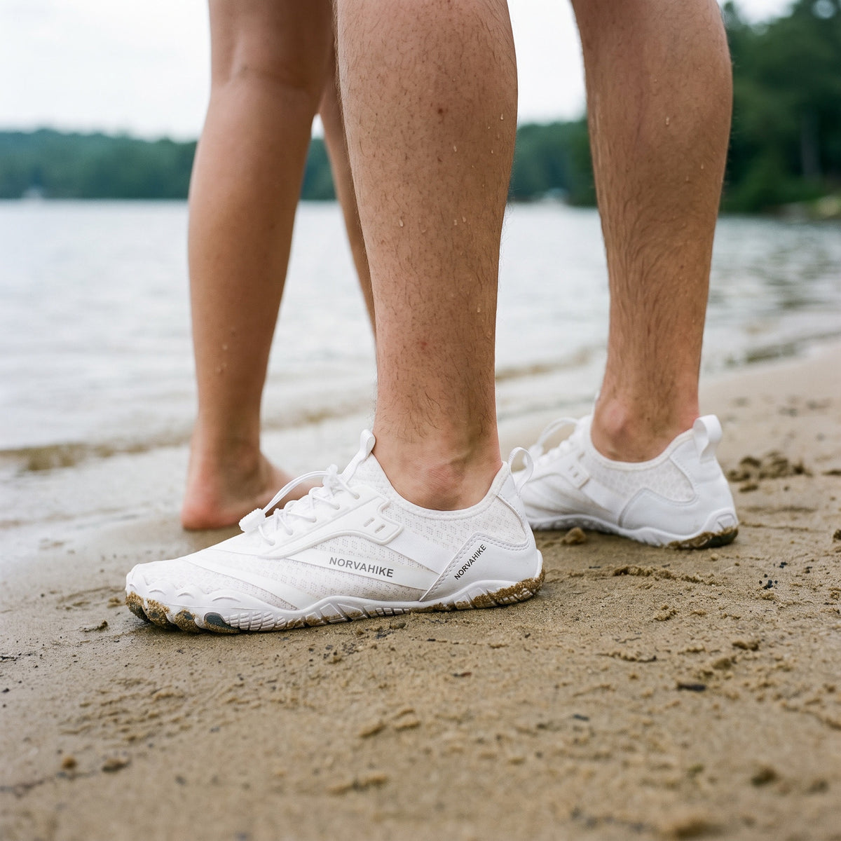 Norvaflex Barefoot Wide Toe Current, worn on foot