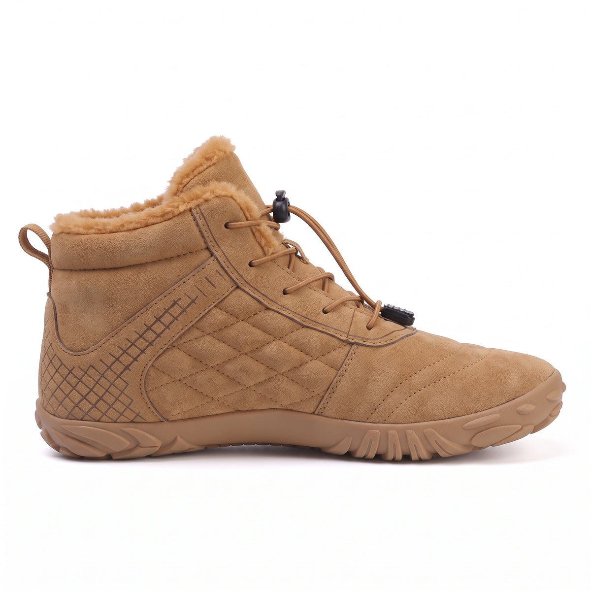Norva Snowline Tundra in Brown, zijaanzicht met de dunne vlakke zool